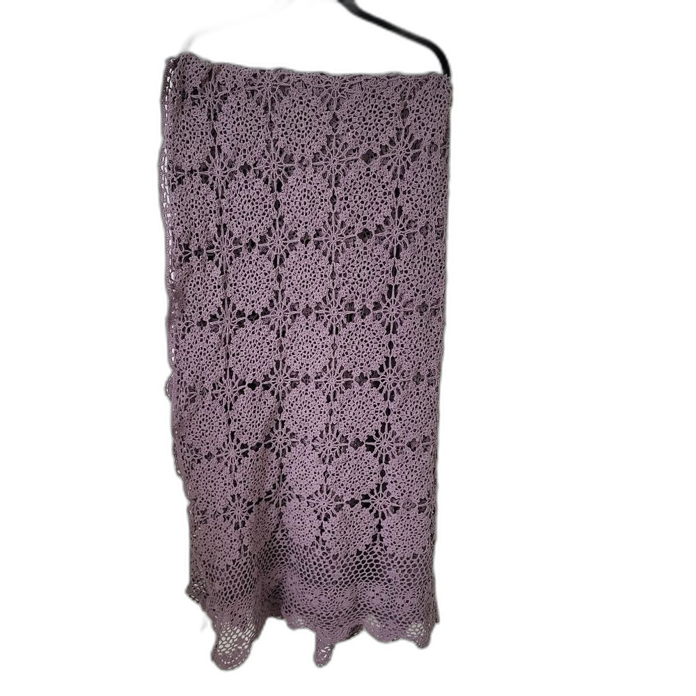 Crocheted Quilt Coverlet (112 x 98 inches)